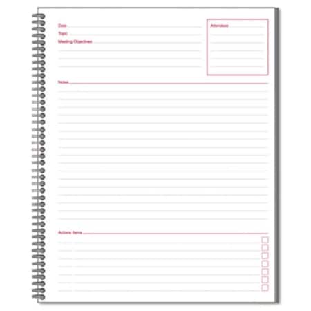 Coolcrafts Cambridge Limited Meeting Notebook- 8 1/2 x 11- 80 Ruled Sheets CO40126